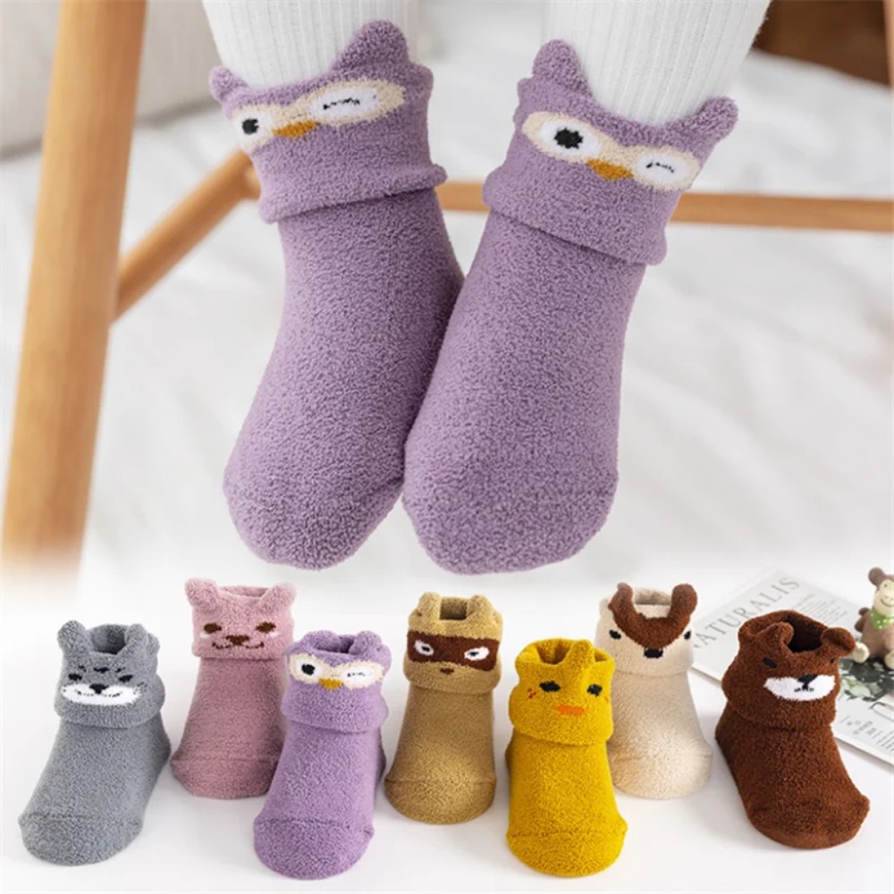 Unisex Baby Socks Non Slip - 1 pçs cinza silicone antiderrapante meia