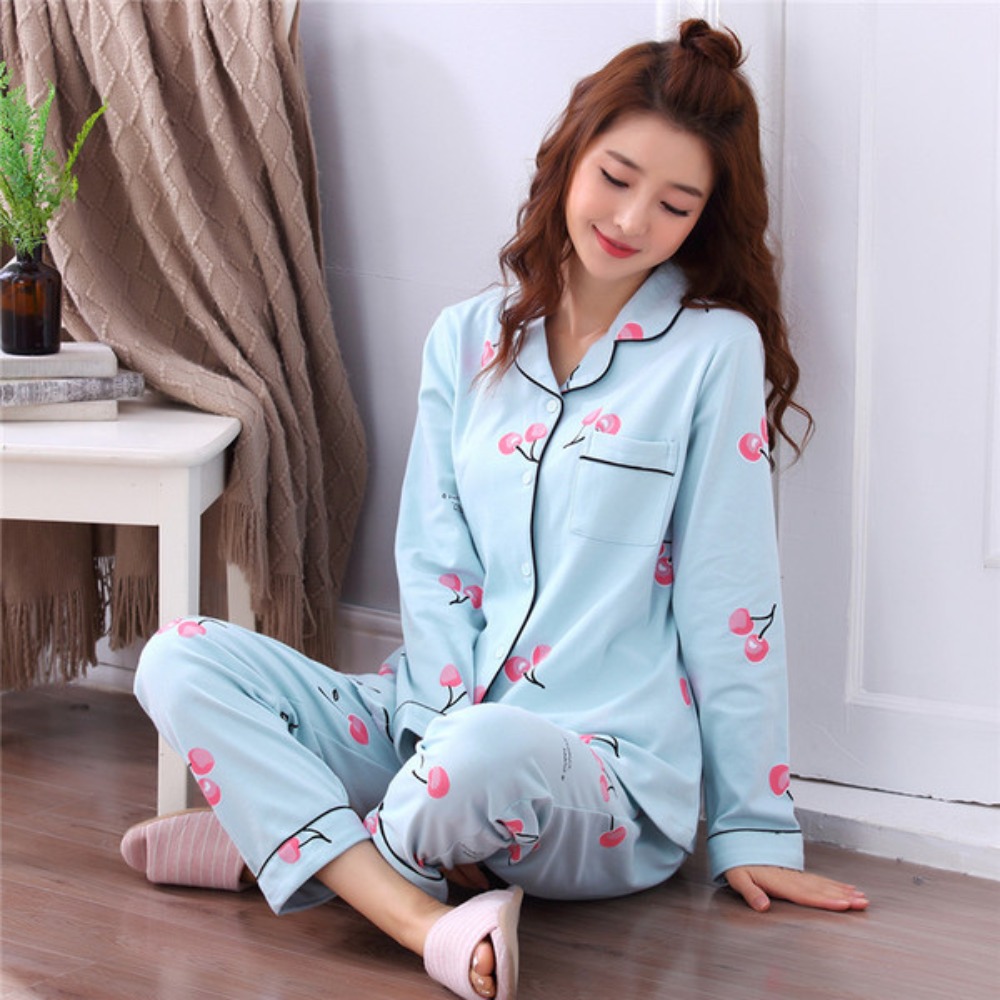 Maternity Wear - Pijamas Femininos de Manga Longa em