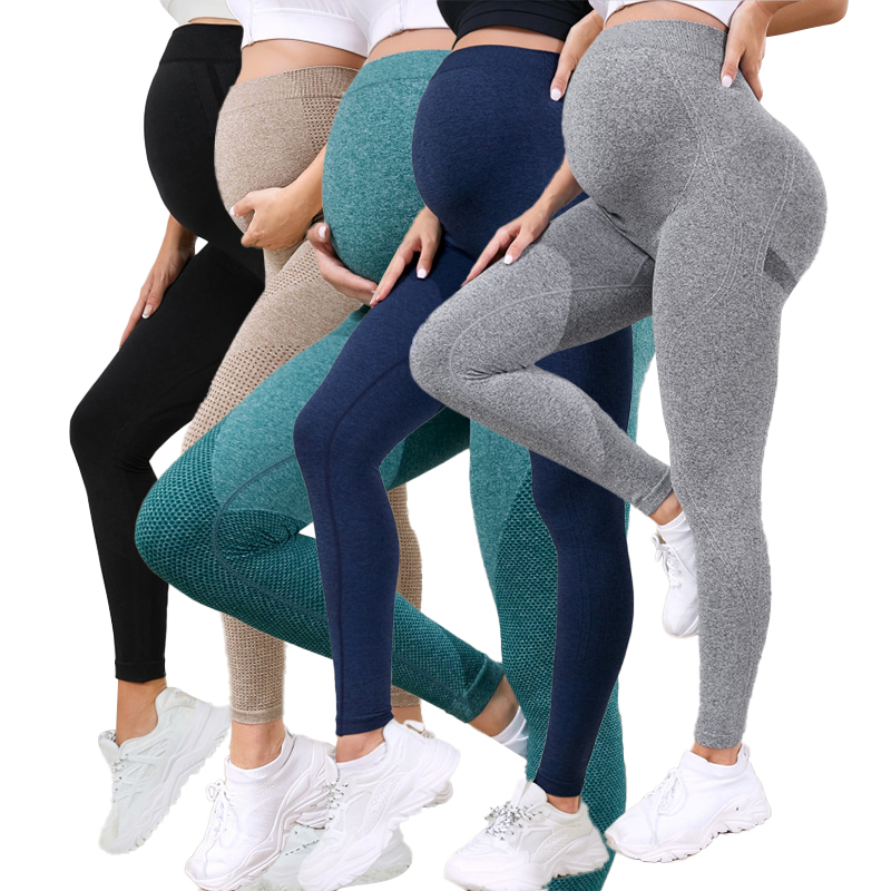 Maternity Wear - Leggings de maternidade femininas sobre a