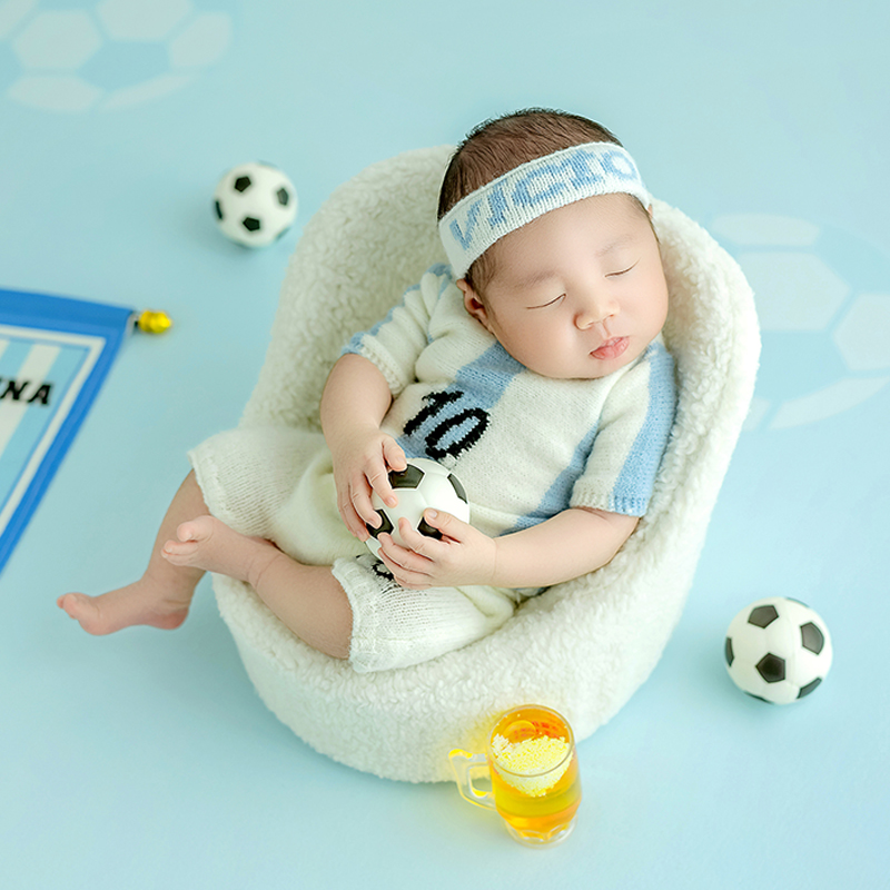 Infant Photography Props Outfit - Futebol Tema Fotografia Props para recém-nascido