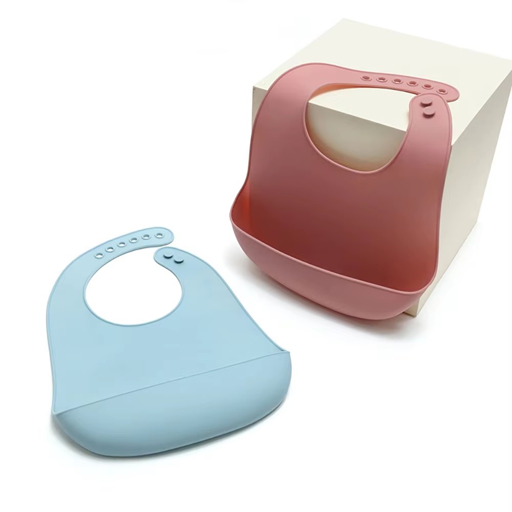 Waterproof Baby Bibs Silicone - 1 Peça Babadores de Silicone de