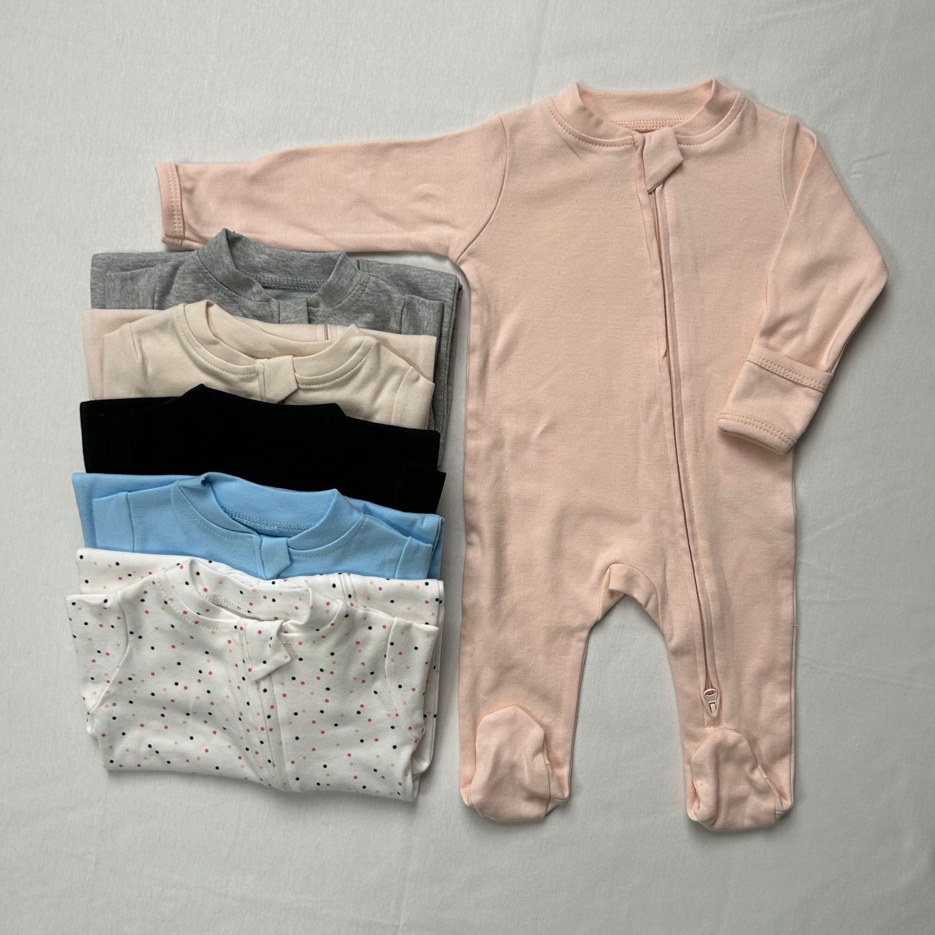 Cotton Baby Onesies Zipper - Macacão triangular unissex para bebés, de