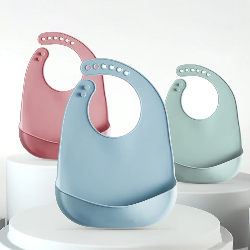 Waterproof Baby Bibs Silicone - 1-5 Peças Babadores de Silicone para