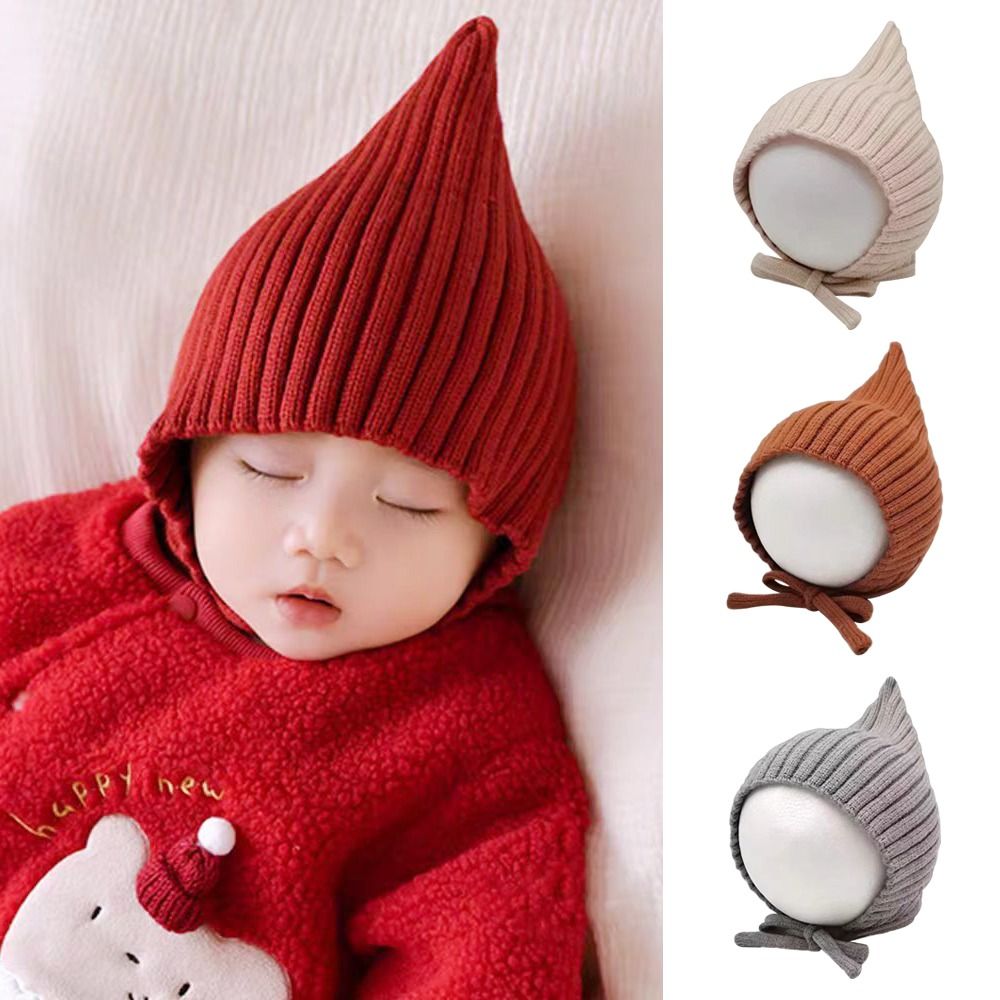Bonito cor sólida chapéu do be - Infant Beanie Hat With Ears avaliação e preço