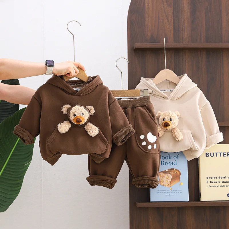 Novo inverno conjunto de roupa - Toddler Boy Winter Fleece Jacket avaliação e preço